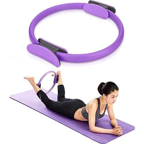 Pilates Ring Yoga Circles Double Handle Exercise Yoga Ring 15 Inch Dual Grip Magic Exercise Circle Fat Burnning Sport Fitness