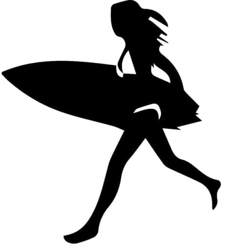 Creative Sexy Girl Surfboard Car Stickers PVC Personality Fashion Auto Body Windows Exquisite Decals Waterproof Decoration