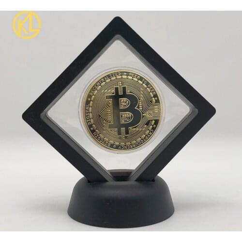 36 Types Dogecoin Gold Ada Cardano Crypto Coin BTC Monero Litecoin EOS ETH Art Collection Silver Coin with Black Display Stand