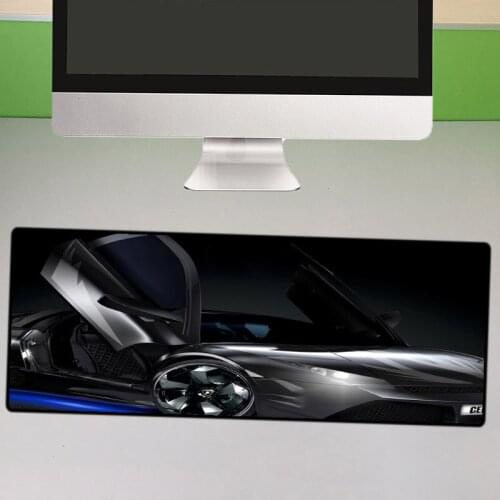 Mairuige Black car extra large mousepad 800*300 /900*400 keyboard pad Locking Edge Mouse Mat Keyboard Mat Table Mat Mouse Pads