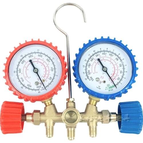 Pressure gauge manufacturers supply air conditioning and fluoride pressure gauge double meter car air conditioning pressure gaug