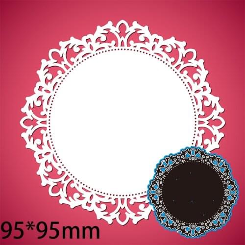 Metal Cutting Dies Hollow Laser Circle New Scrapbook Decoration Template Embossing DIY Paper Card Craft 95*95 mm