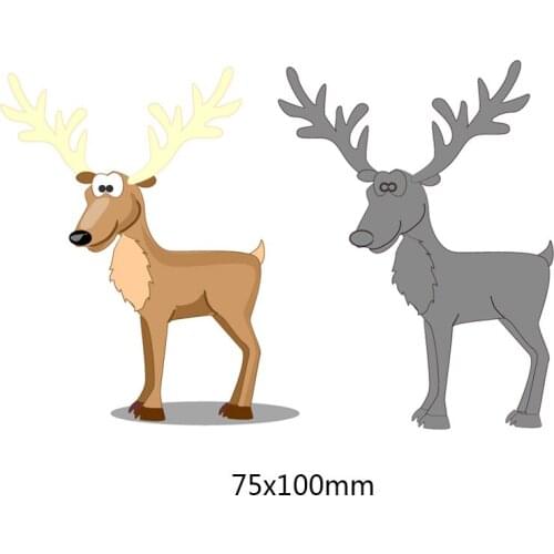 Animals Metal Cutting Dies Deer Template for DIY Scrapbook Embossing Paper Cut Creative Stamps and Dies Deer Dies 7.5*10cm