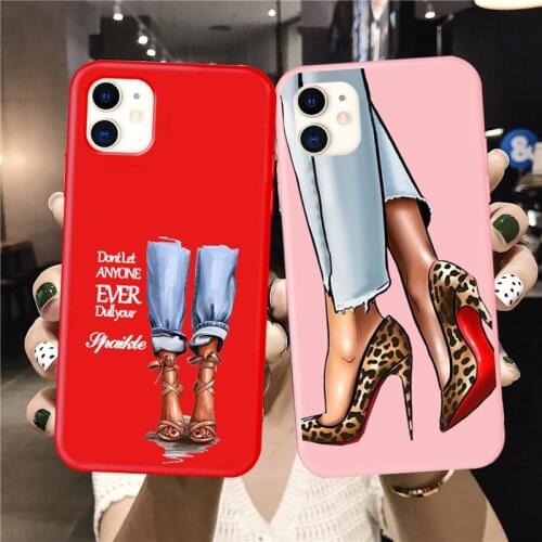 Fashion Phone Case For iPhone X S XR MAX Soft Silicone Girl Boss Cartoon back Cover For iPhone 12 11Pro Max 7 6S 8Plus SE2020