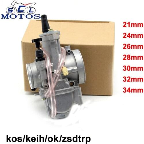 Sclmotos- Motorcycle Carburetor Parts Modification 21 24 26 28 30 32 34mm PWK KOSO OKO Carb With Power Jet Fit Race Scooter ATV