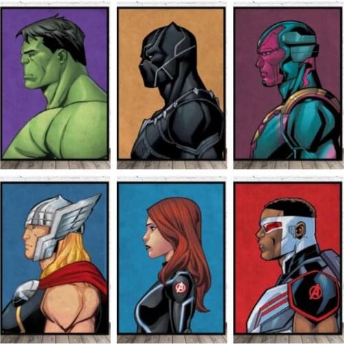 Marvel Avengers Diamond Painting Superheroes Diamond Mosaic Embroidery Full Cross Stitch Kits Painting Kids Room Decor Gift