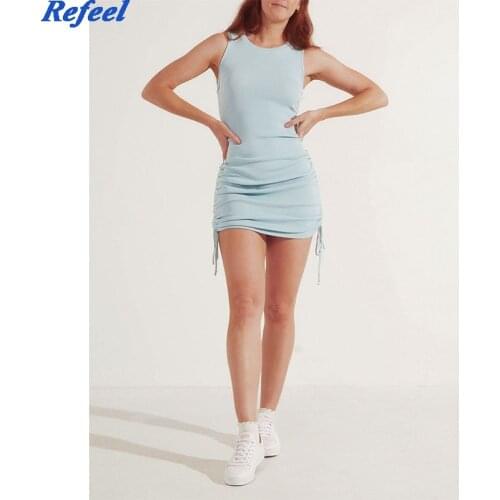 Black mini dress women elastic bodycon beige green coffee straps sleeveless mini dress ladies vestidos robe femme