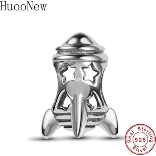 Fit Original Pandora Charm Bracelet 925 Sterling Silver Rocket Carry Dreams To Space Realize Bead For Making Women Berloque 2021