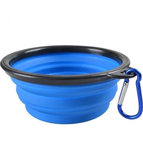 Portable Candy Color Travel Bowl Silicone Collapsible Outdoor Drinking Bowls Collapsal Dishes Big Feeder Dish For Dogs Doogie E