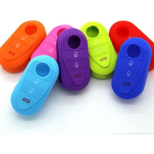 Silicone Remote Key Cover Case Fob Fit for Alfa Romeo Mito Giulietta 159 Gta Gtv Brera 4c Shell Styling Rubber Holder Protector