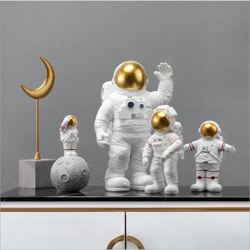 Modern Creative Astronaut Resin Statue Accessories Home Livingroom Desktop Sculpture Crafts Childrens room Figurines Decoration