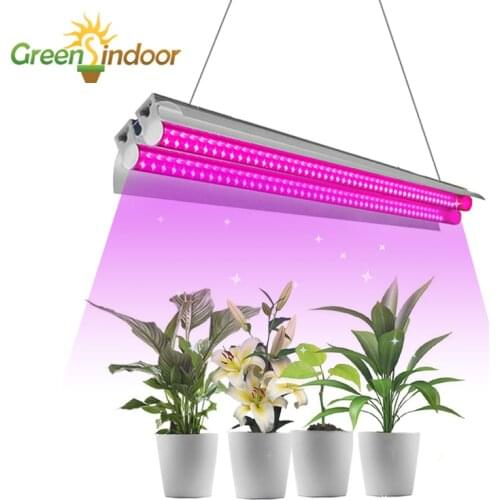 LED Grow Light 100W Full Spectrum 400nm-830nm Phyto Lamp 50cm Growing LED Lighting Double Tube For Hydroponic Plants Indoor Led