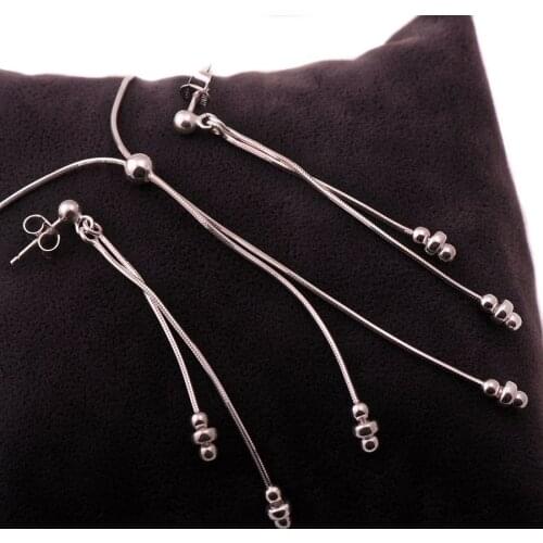 Trend Rhodium Silver Set 1353Hand Made Silver Jewellery Set