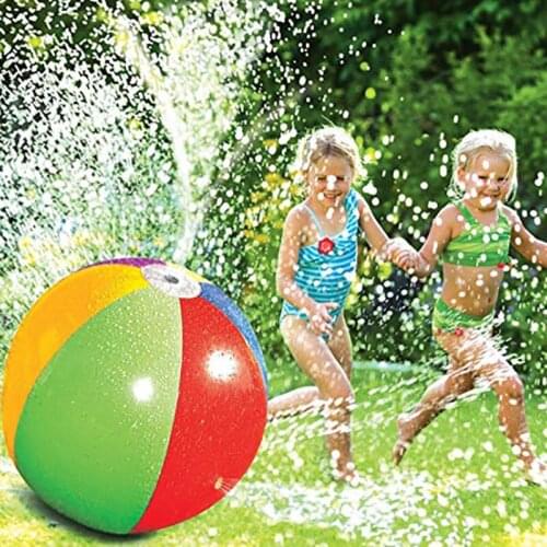 WolFAce Water Jet Ball Inflatable Summer Outdoor Garden Party Lawn Game Toy Jet PVC Spray Water Play Equipment