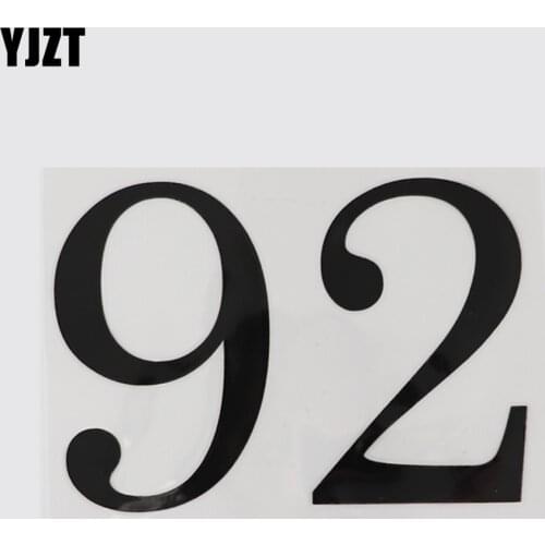 YJZT 14.9CM×10.6CM Personality Speed 92 Limit Figures Decal Car Stickers Vinyl Black/Silver 13D-0765