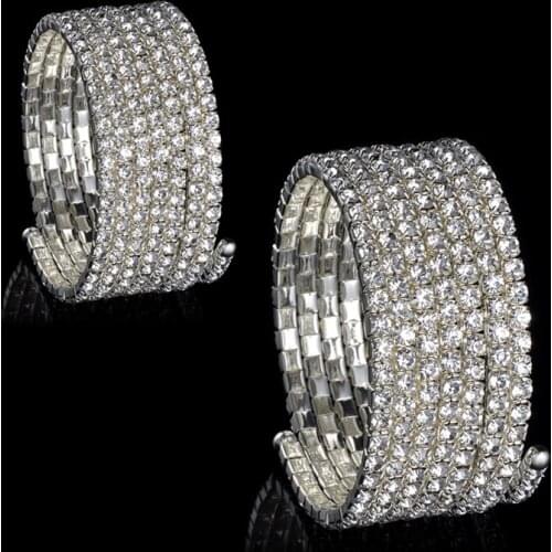 2018 Women Dancewear Belly Dance Costume Accessories Arm Sleeves Adjustable Diamonds Metallic Armbands