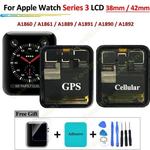 For Apple Watch Series 3 LCD Display Touch Screen Digitizer 38mm/42mm Pantalla Replacement For iWatch Series 3 S3 LCD Screen