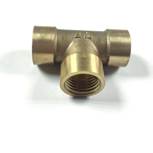 1PC Pipe Fitting 1/4" BSP Female Thread Tee Type 3 Way Brass Pipe Fitting Connector For Water Fuel Gas GMN