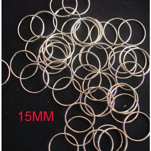 1000pcs/bag 15mm Silver Metal 304 Steel Ring For Chandelier Glass Octagon Beads Lamp Connectors Components Free Shipping