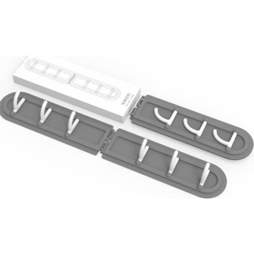 6 Row Angle Hook Free Punching Kitchen Bathroom Wall Storage Hook Home Seamless Coat Hook Hook Home Accessories