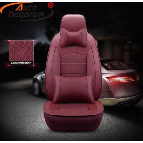 AutoDecorun Genuine Leather Automobiles Seat Covers for KIA VQ Car Seat Cover Cushion 6 & 7 Seats Support Accessories Protectors