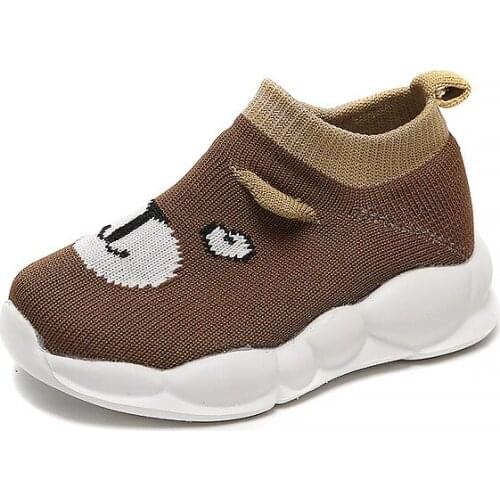 Lovely Kids Baby Running Sneakers Childrens Boys And Girls Cartoon Animal Net Shoes Sneakers Flying Knit Shoes Stretch Shoes