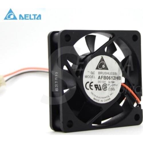 For delta Electronics AFB0612HB DC12V 0.15AServer Cooling Fan 3-wire 60x60x15mm