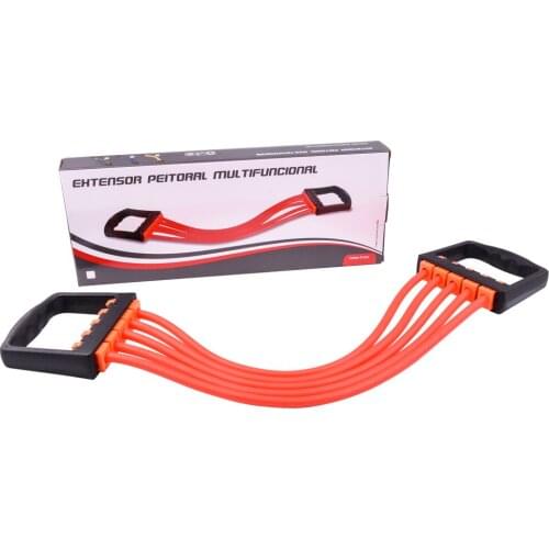 Resistance Bands with Handles Yoga Pull Rope Rubber Elastic Fitness Exercise 5 Tube Loop for Home Workouts Strength Training Set