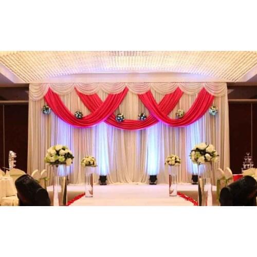 Wedding Party Backdrop Drapes Curtain 10ft*20ft wedding stage docor banquet marriage party stage background backdrop curtain