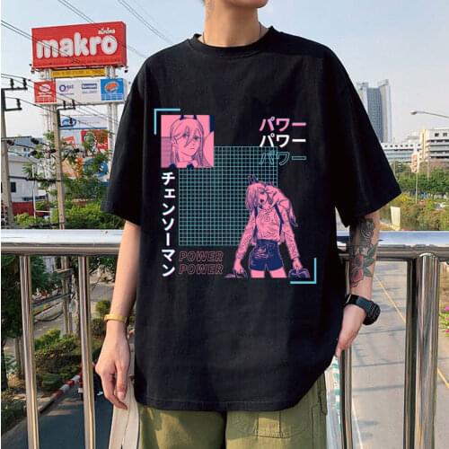 Hot Sale T-Shirts Chainsaw Man T-Shirt Harajuku Oversized Summer Japanese Anime Tee Shirt Korean Fashion Short Sleeves Clothes