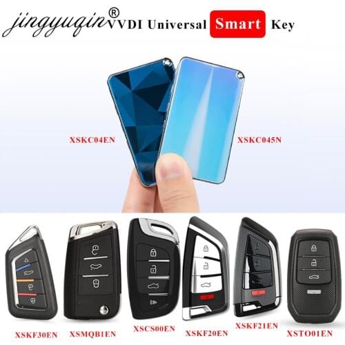 Jingyuqin 5pcs XSKF01EN /XSMQB1EN /XSCS00EN XSKF20EN XSKF21EN Keyless Go Universal Smart Key Proximity for VVDI Key Tool