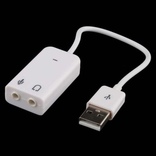 10pcs USB2.0 AUDIO SOUND CARD ADAPTER CABLE 3D VIRTUAL 7.1CH Win7 8 Linux Mac OS