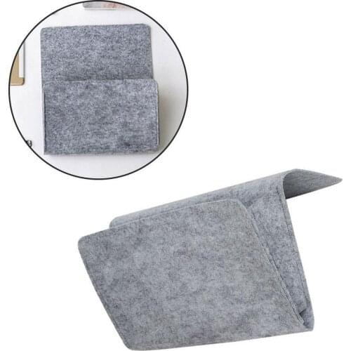 Bed Storage Pockets Felt Bedside Hanging Storage Organizer Table Inner For Bed Holder 1 Grey/Black Color with Pockets Sofa D2M1
