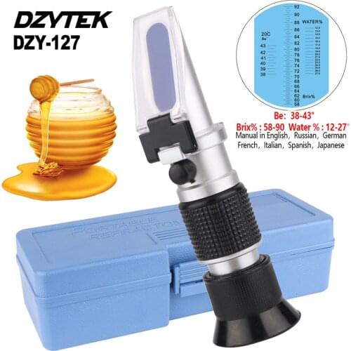 DZYTEK Honey Refractometer Brix Range 58-92% Scale Sugar Tester With ATC Sugar Beekeep Tester Handheld Digital Refractometer