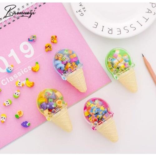 20Pcs/Set Novelty Big Fruit Cuisine Shape Eraser Rubber Eraser Primary School Student Promotional Gift Stationery Tools