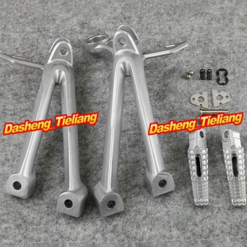 Motorcycle Rear Passenger Footpegs Footrests Pegs Mount Bracket Kit For SUZUKI GSXR 600/750 K8 2008-2010 Foot Rest