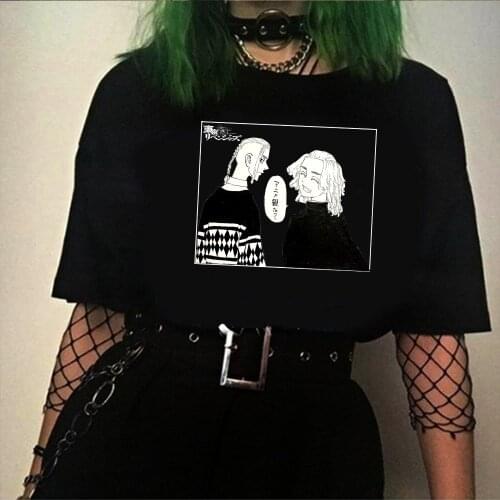 2021 Anime Tokyo Avengers Fashion Hip Hop Harajuku Summer Short-sleeve Male T-shirt