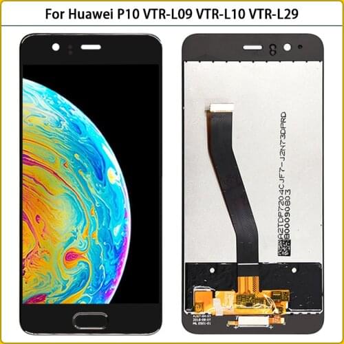 Original 5.1" For Huawei P10 LCD Display Touch Screen Panel Digitizer Assembly P10 VTR-L09 VTR-L10 VTR-L29 LCD Screen Replac