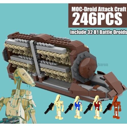 NEW Star Movie Space Series Wars Battle Transport Battleship Droid Platoon Attack Crafts MOC Building Blocks Bricks Kids Toys