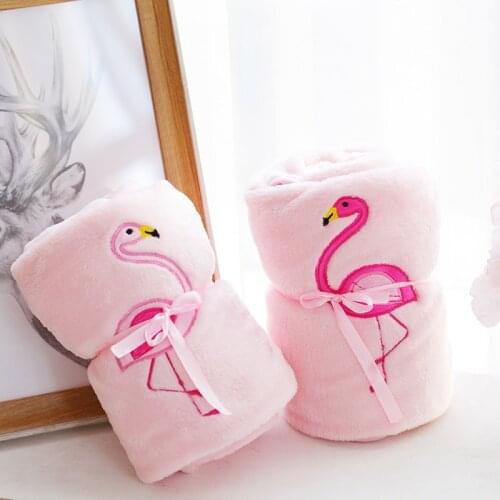 1pc flamingo blanket plush blanket beach+towels home decoration accessories christmas halloween decoration