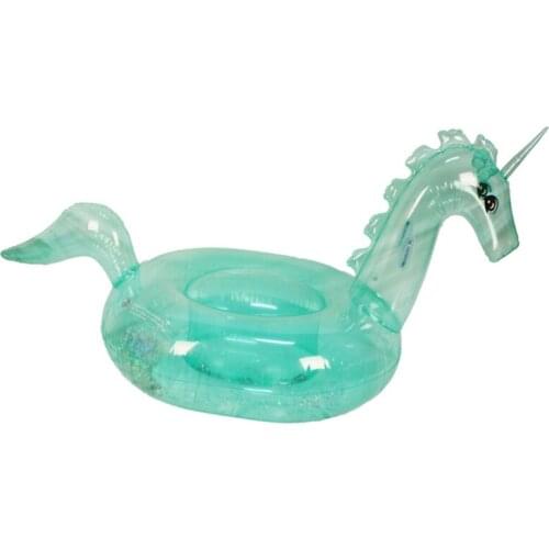 Transparent inflatable swimming pool buoy sequin swimming ring Adult and children swimming pool party seat water toy