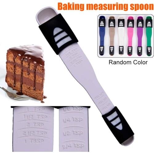 Adjustable Measuring Spoon Double End Adjustable Scale Measuring Spoon Measuring Dry Semi-Liquid Ingredients B99