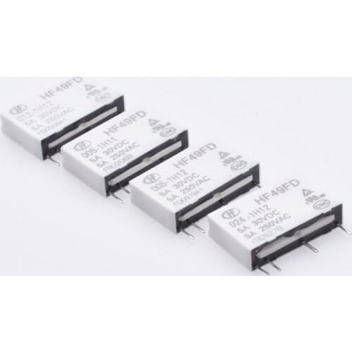 20PCS/LOT Relay HF49FD HF49FD-005-1H12 HF49FD 012-1H12 HF49FD 024-1H12 HF49FD 024 1H12 HF49FD-012-1H12 5V 12V 24V 4PIN 5A