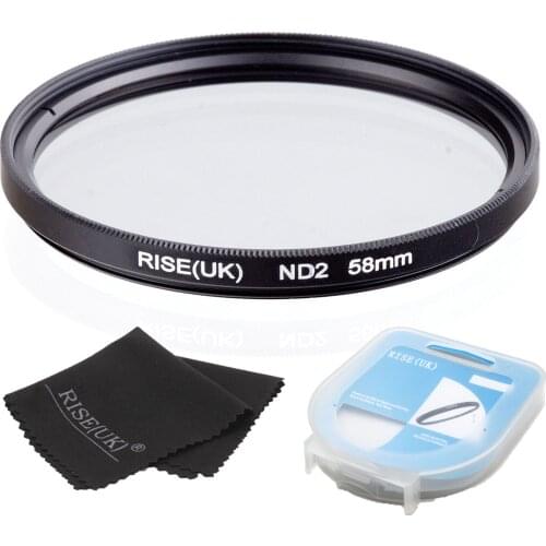 RISE(UK) 58 mm Neutral Density ND2 Filter FOR ALL Camera lens +case +gift