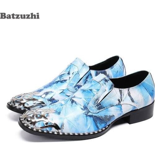 Batzuzhi New Design Leather Dress Shoes Men Top Fashion Mens Shoes Oxfords Formal Business Shoes Zapatos Hombre, Big Size 6-12
