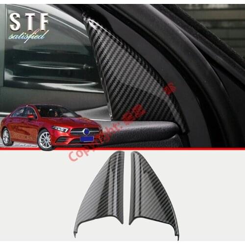 Carbon Fiber Style Interior A Pillar Cover Trim For Benz A Class W177 2019 2020