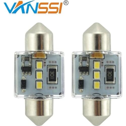 VANSSI 2Pcs 31mm 36mmm Festoon DE3175 C5W Canbus LED Bulbs For Car Interior Dome Reading License Plate Lamp Bulb Non Polarity12V