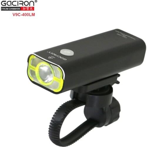 GaCIROn V9C Bicycle Light Rechargeable Cycling Riding Flashlight Waterproof Bike light MTB Bicycle Front Lamp with battery