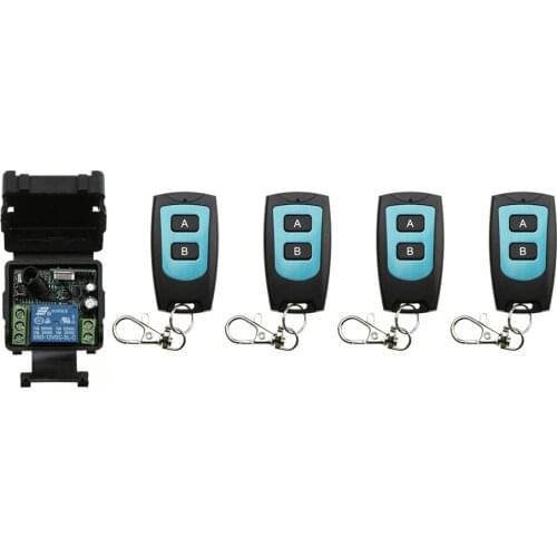 Xuanlongyuan DC12V 24V 1CH Radio Controller RF Wireless Relay Remote Control Switch Transmitter+Receiver Garage Doors /window