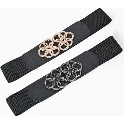 YonbaoDY womens Down jacket belt Decorative girdle for dress Chinese knot alloy buckle Fashion casual 6cm width